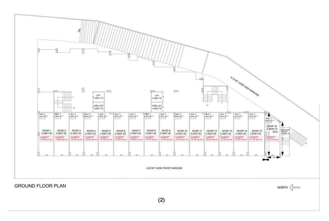  akshar arcade Tower A B Cluster Plan for ground Floor