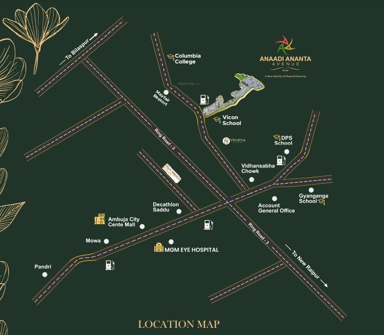  anaadi ananta avenue phase 1 Location Plan