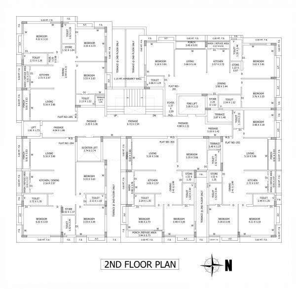  shyama-height A Cluster Plan for 2nd Floor