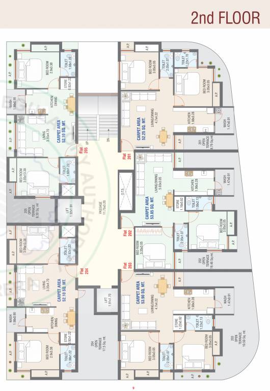 royal enclave Block A Cluster Plan for 2nd Floor