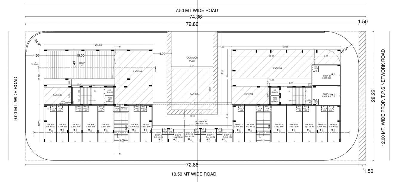  atlantis arihant ii A + B Cluster Plan for ground Floor