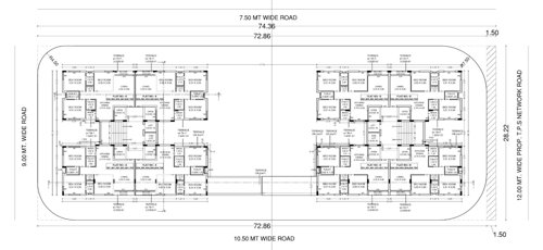 A + B Cluster Plan from 2nd to 7th Floor atlantis-arihant-ii A + B Cluster Plan from 2nd to 7th Floor