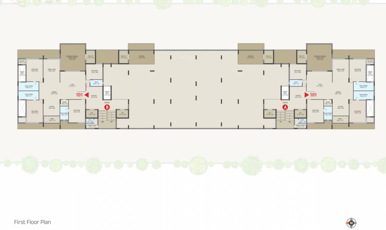  zion Tower A Cluster Plan for 1st Floor