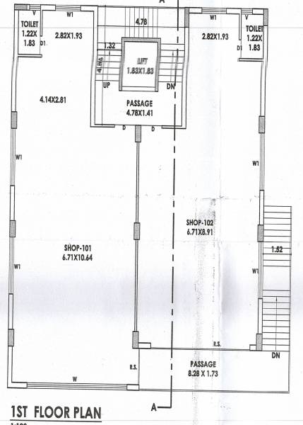  aalabh Tower A Cluster Plan for 1st Floor