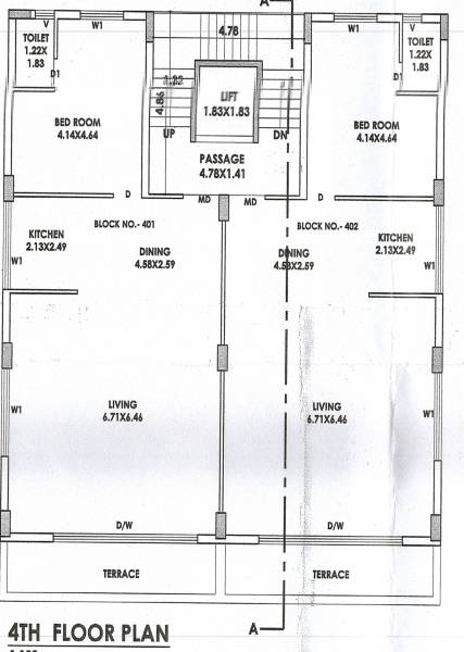  aalabh Tower A Cluster Plan for 4th Floor