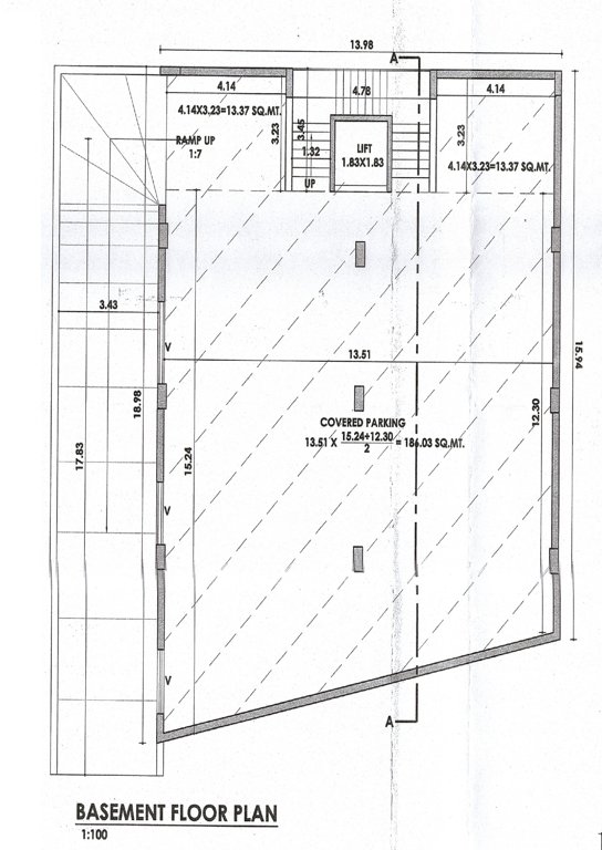  aalabh Tower A Cluster Plan for basement Floor