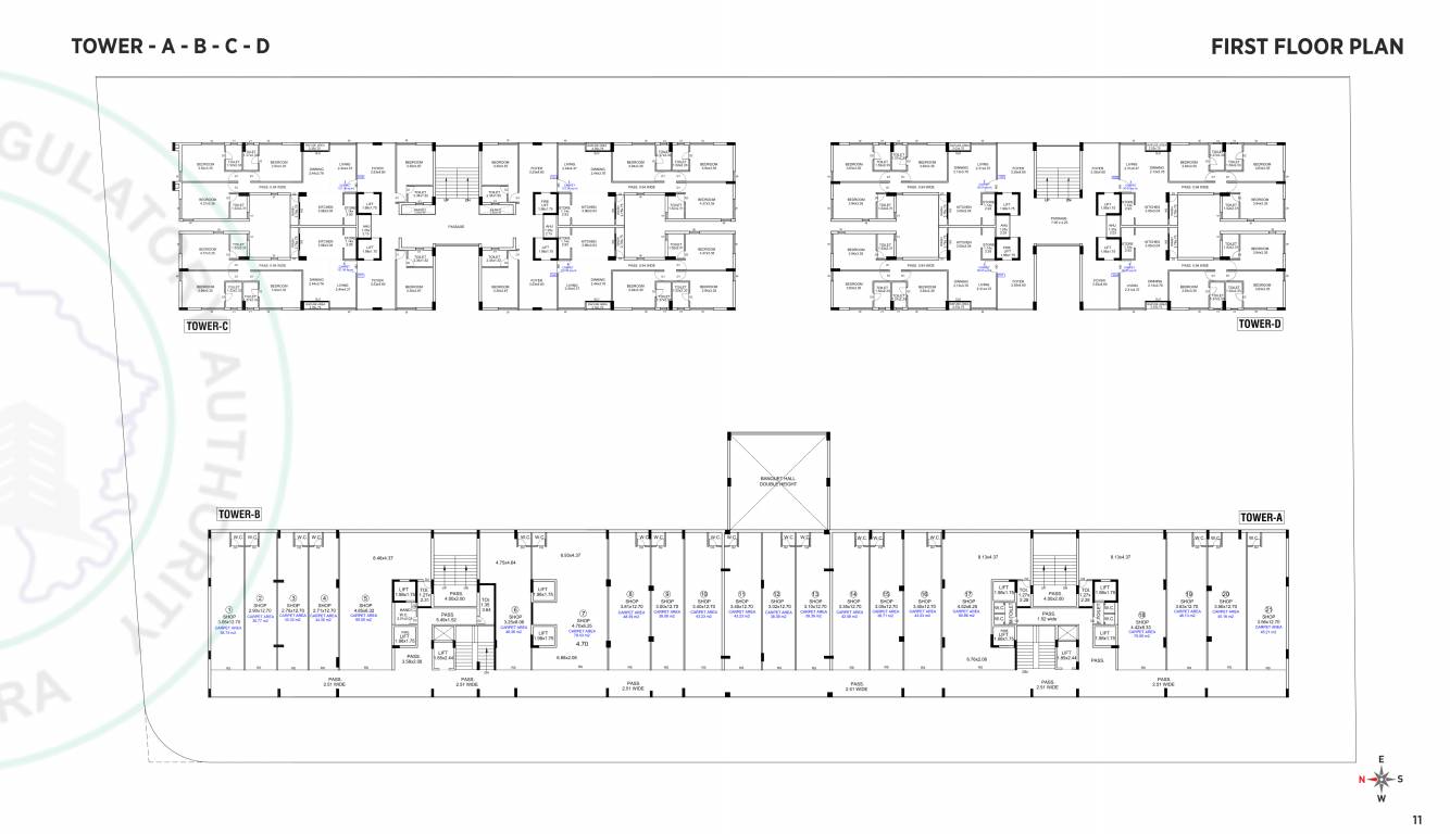  kasturi meridian Tower A Cluster Plan for 1st Floor