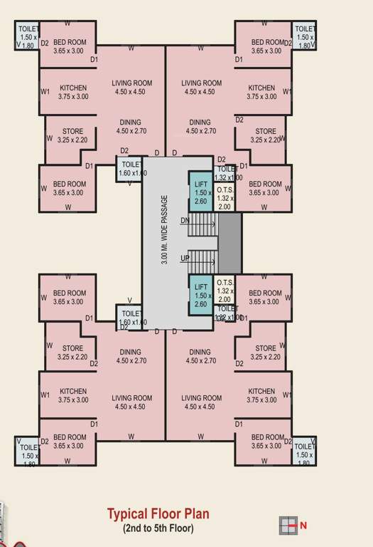 j k nanda J K Nanda Cluster Plan from 2nd to 5th Floor