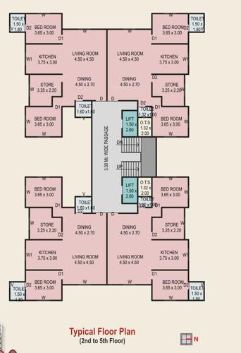 J K Nanda Cluster Plan from 2nd to 5th Floor j-k-nanda J K Nanda Cluster Plan from 2nd to 5th Floor