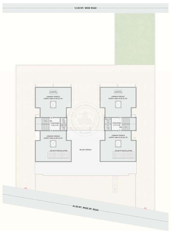  vallabh heights Tower A, B Cluster Plan For Terrace