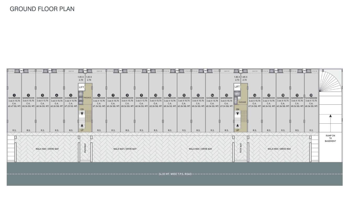  tulsi imperia Block A Cluster Plan for ground Floor