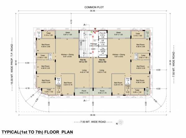  golden-10 A Cluster Plan from 1st to 7th Floor