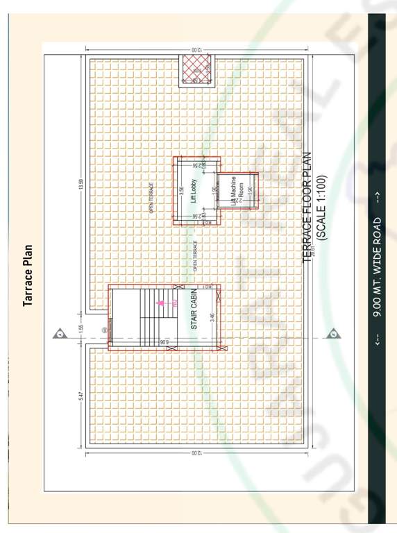  shree ambe villa 3 Block A Cluster Plan forterrace Floor
