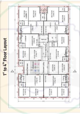 shree-ambe-villa-3 Block-A Cluster Plan from 1st to 4th Floor