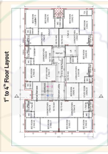  shree-ambe-villa-3 Block-A Cluster Plan from 1st to 4th Floor