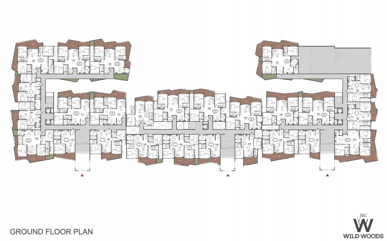  wild woods Tower A  + Tower I Cluster Plan For Ground Floor
