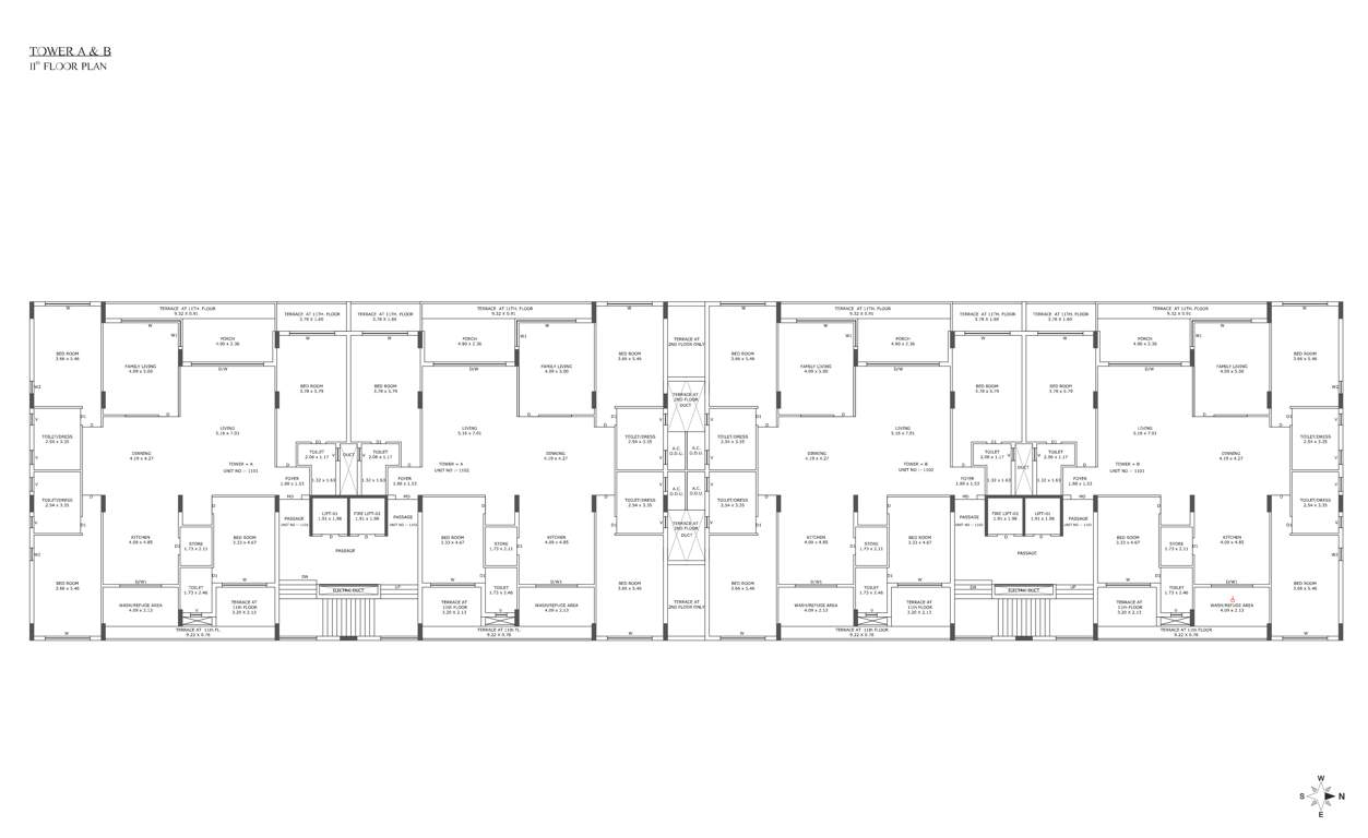  bellezza gardens Block A Cluster Plan for 11th Floor
