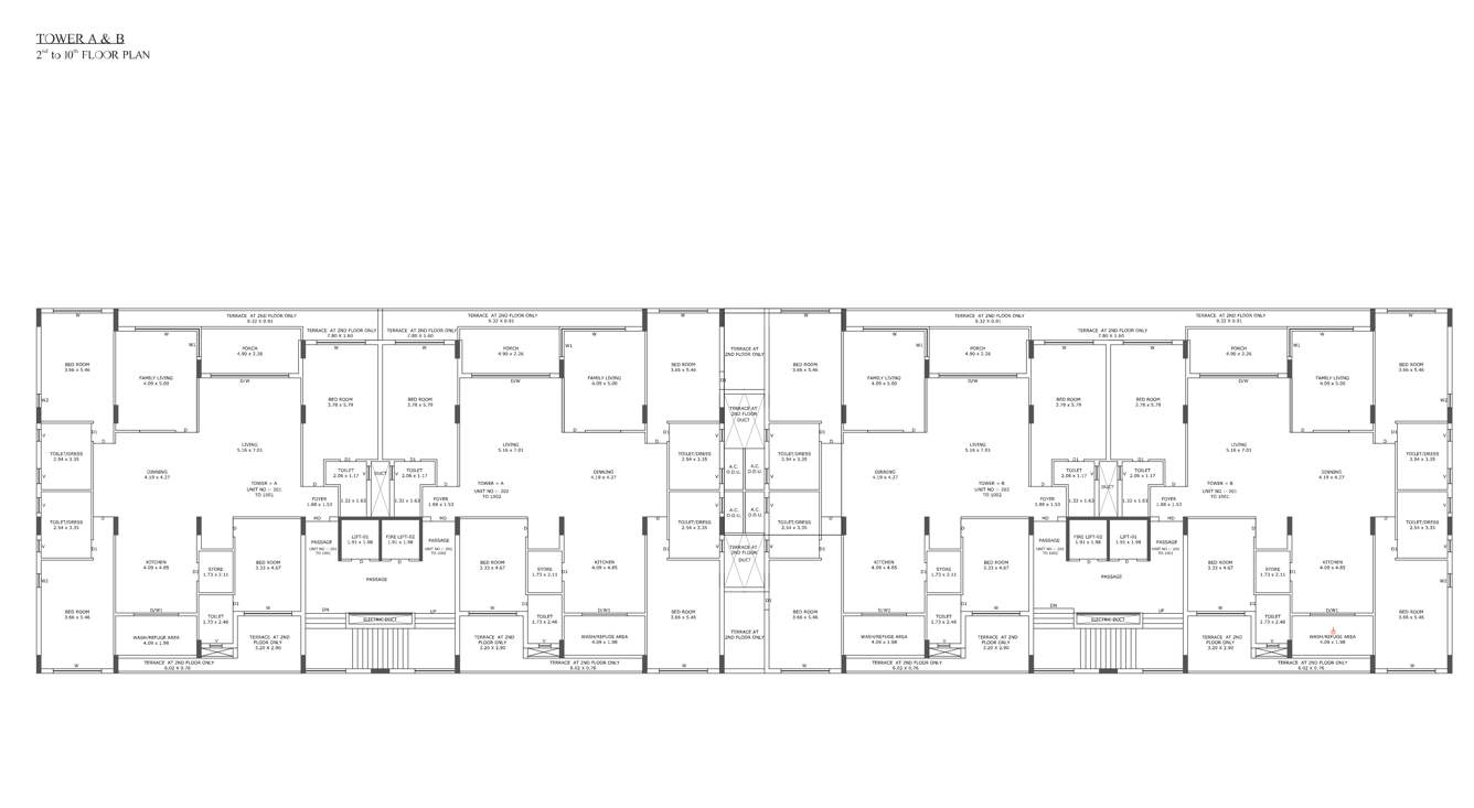  bellezza gardens Block A Cluster Plan from 2nd to 10th Floor