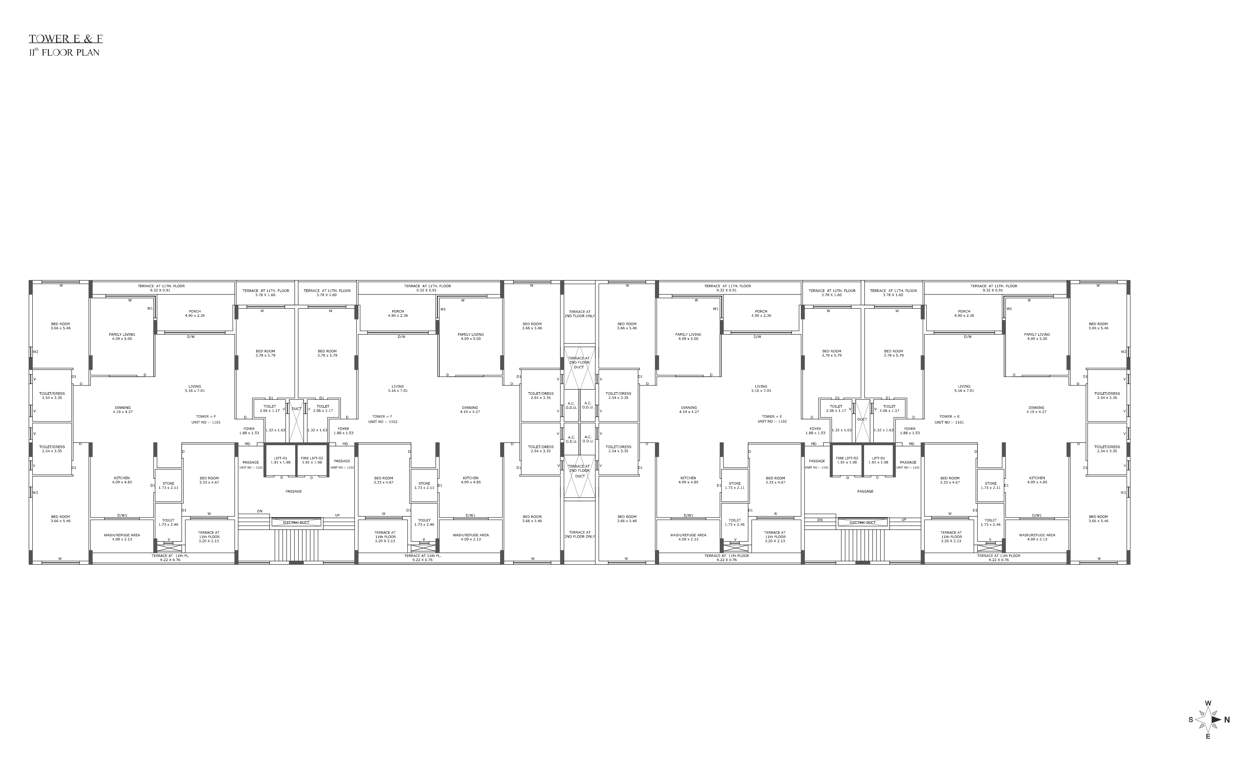 bellezza gardens Block E Cluster Plan for 11th Floor