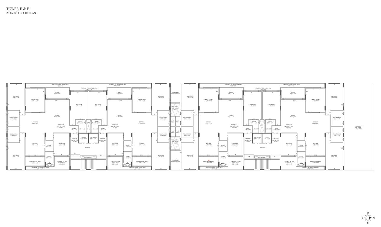  bellezza gardens Block E Cluster Plan from 2nd to 10th Floor