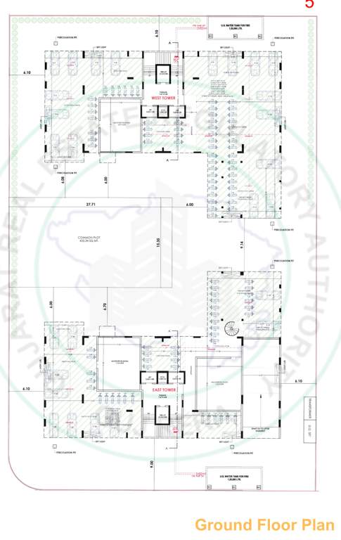 the presidential Wast Cluster Plan for ground Floor