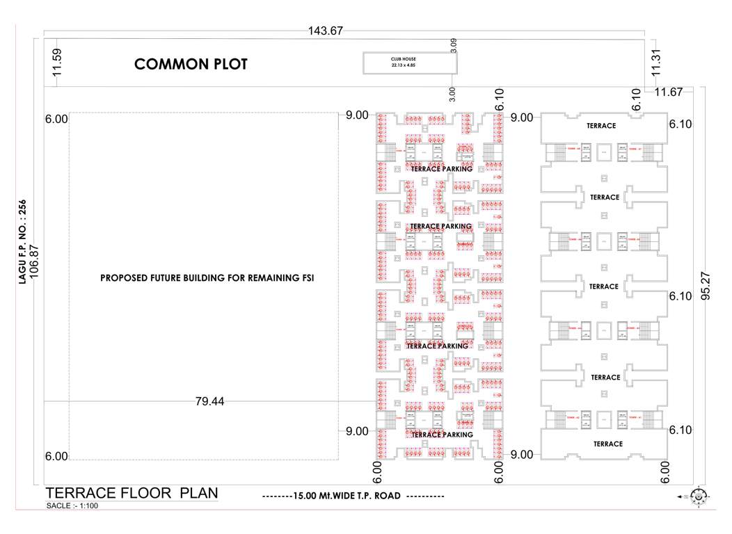  titanium one Tower A, B Cluster Plan For Terrace