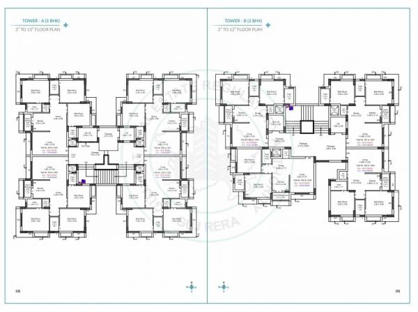  skyhills A+B Cluster Plan 3 t0 13 floor