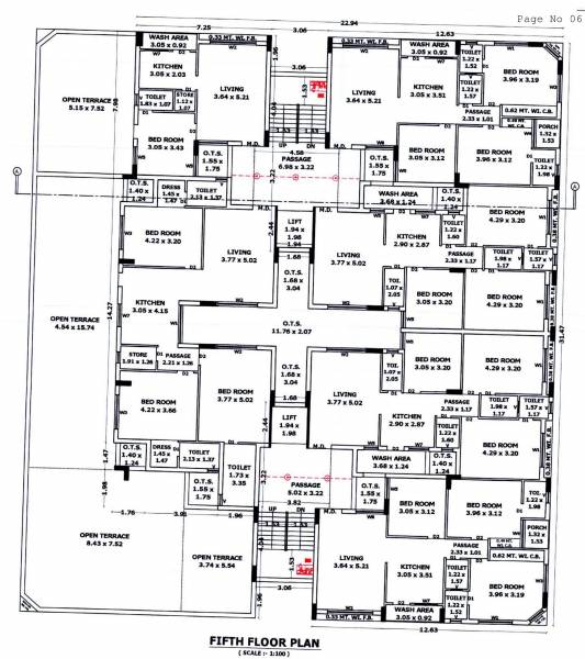  mohan-dream-city Tower A, B Cluster Plan for 5th Floor