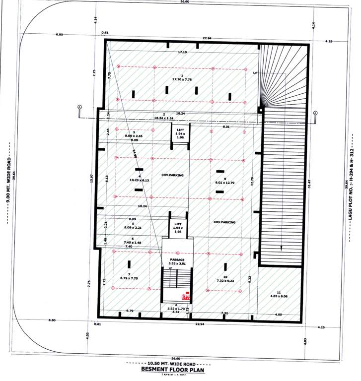  mohan dream city Tower A, B Cluster Plan For Basement