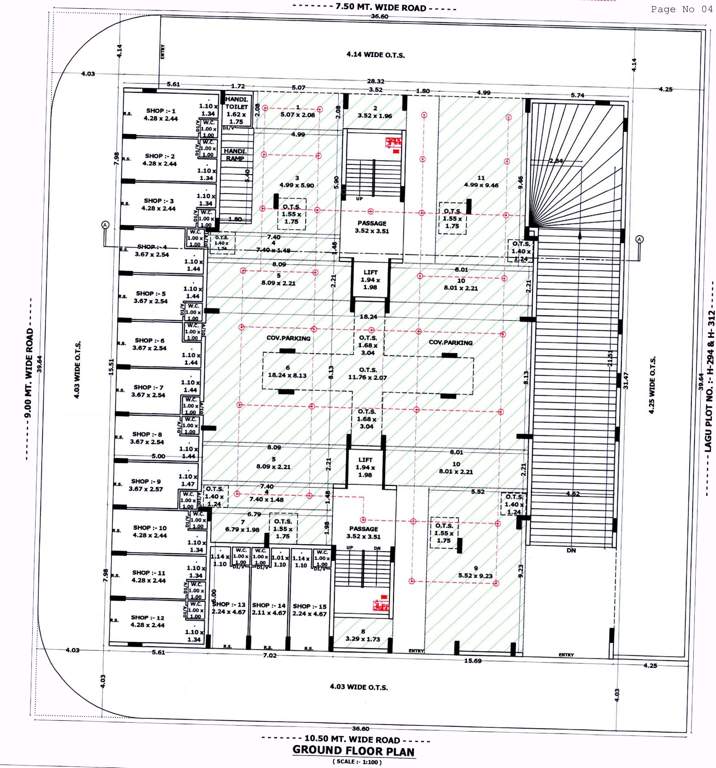  mohan dream city Tower A, B Cluster Plan for ground Floor
