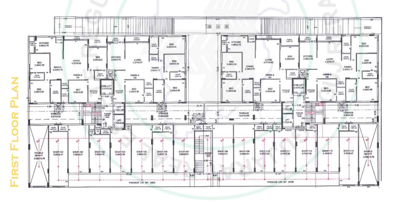  the majestic Block A Cluster Plan for 1st Floor