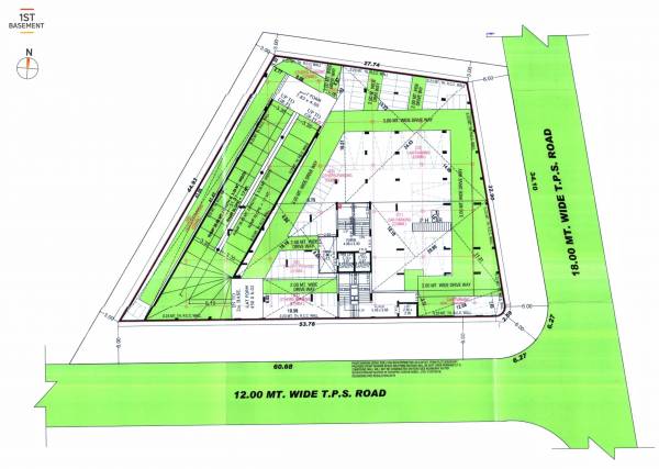  shyam-one Block A Cluster Plan for 1st Basement Plan