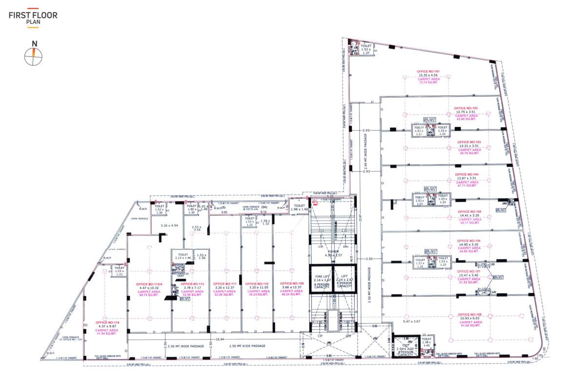  shyam one Block A Cluster Plan for 1st Floor