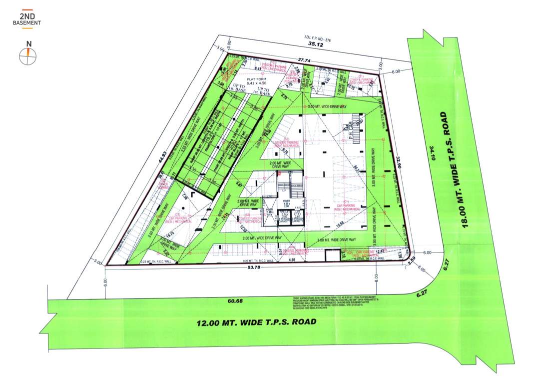  shyam one Block A Cluster Plan for 2nd Basement Plan