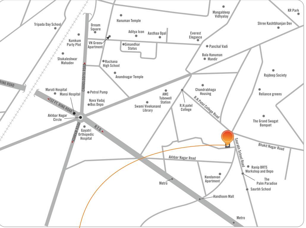  shyam one Location Plan