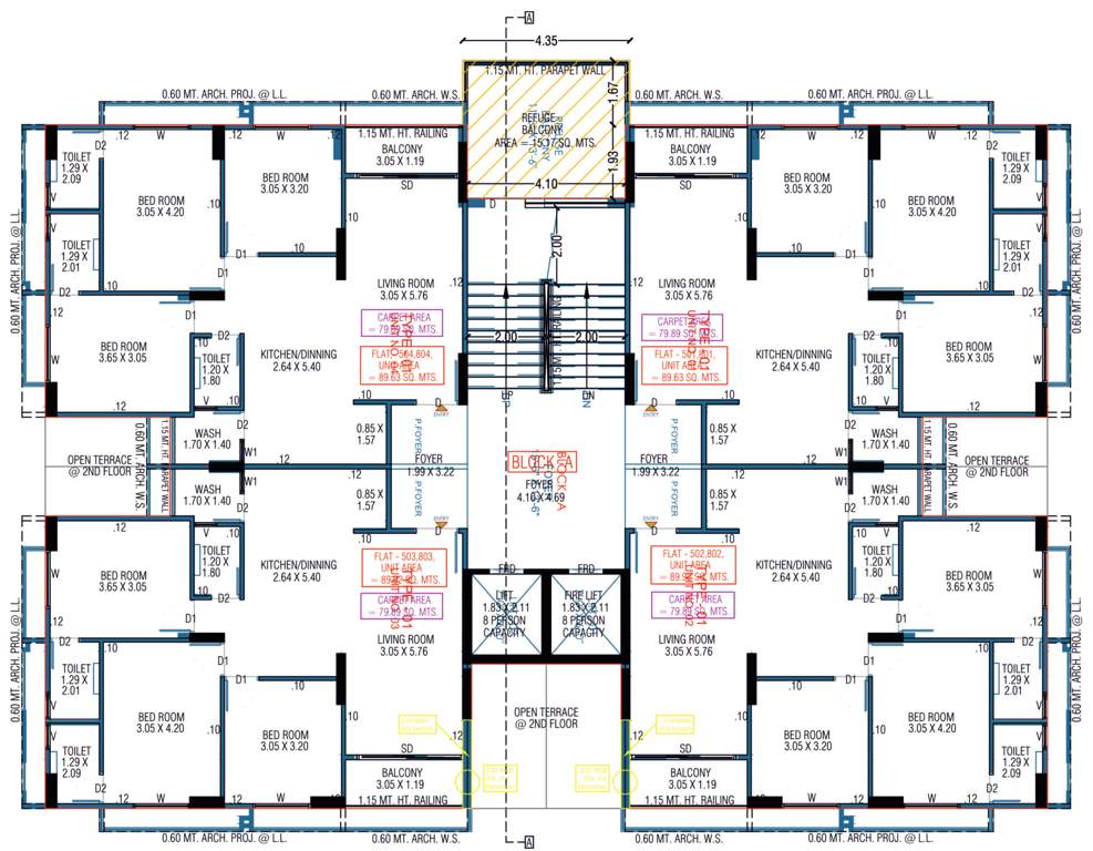  elenza arista Block A Cluster Plan from 5th to 8th Floor
