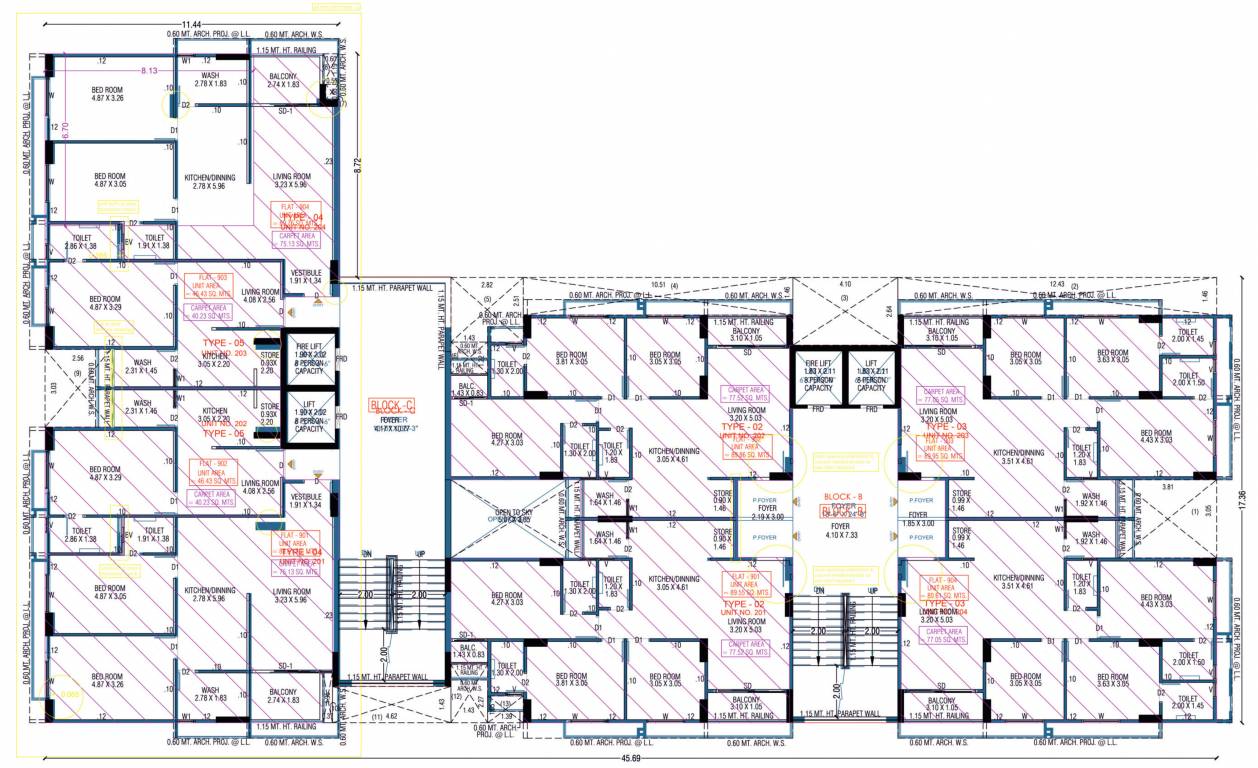  elenza arista Block B Cluster Plan for 9th Floor B, C