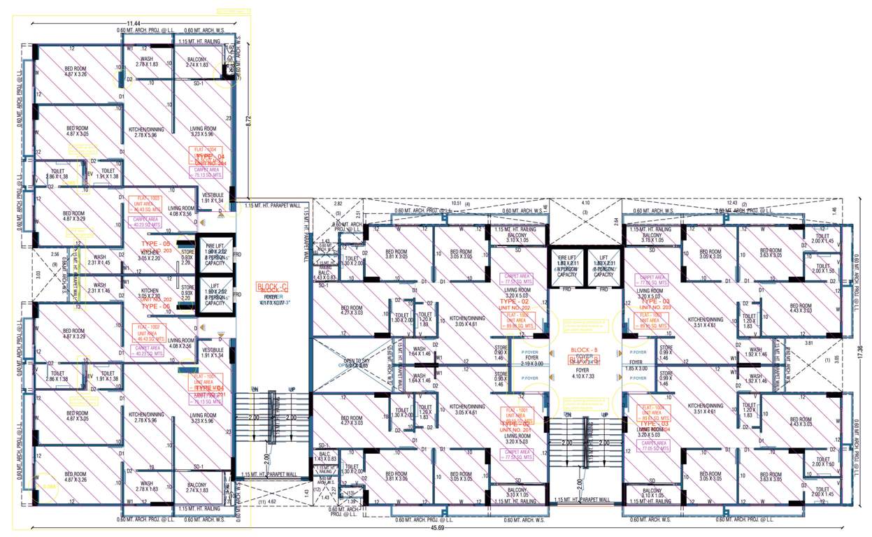  elenza arista Block B Cluster Plan from 10th to 11th Floor B, C