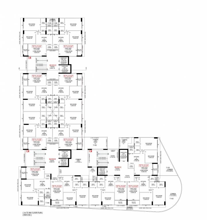  aaditey residencies A Cluster Plan from 1st to 9th Floor