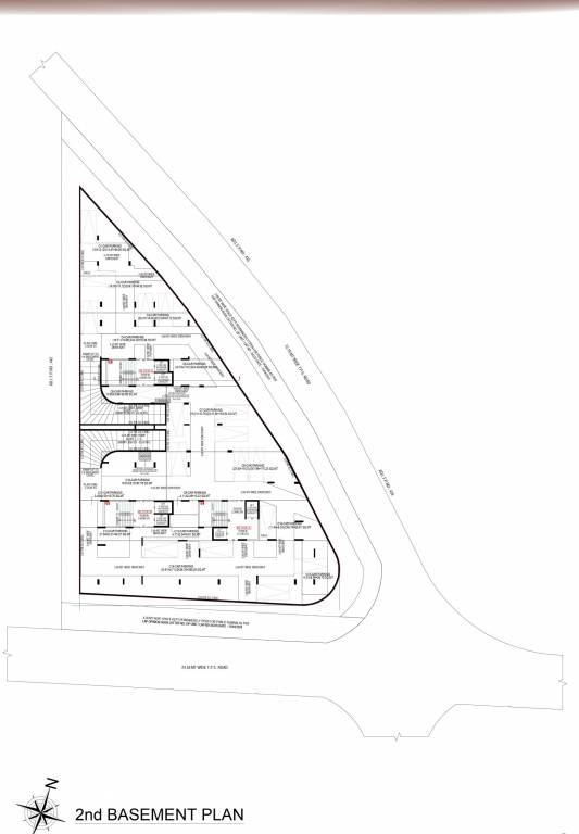  aaditey residencies B Cluster Plan for basment Floor