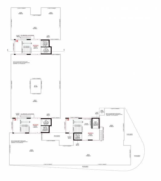  aaditey-residencies C Cluster Plan for terrace Floor