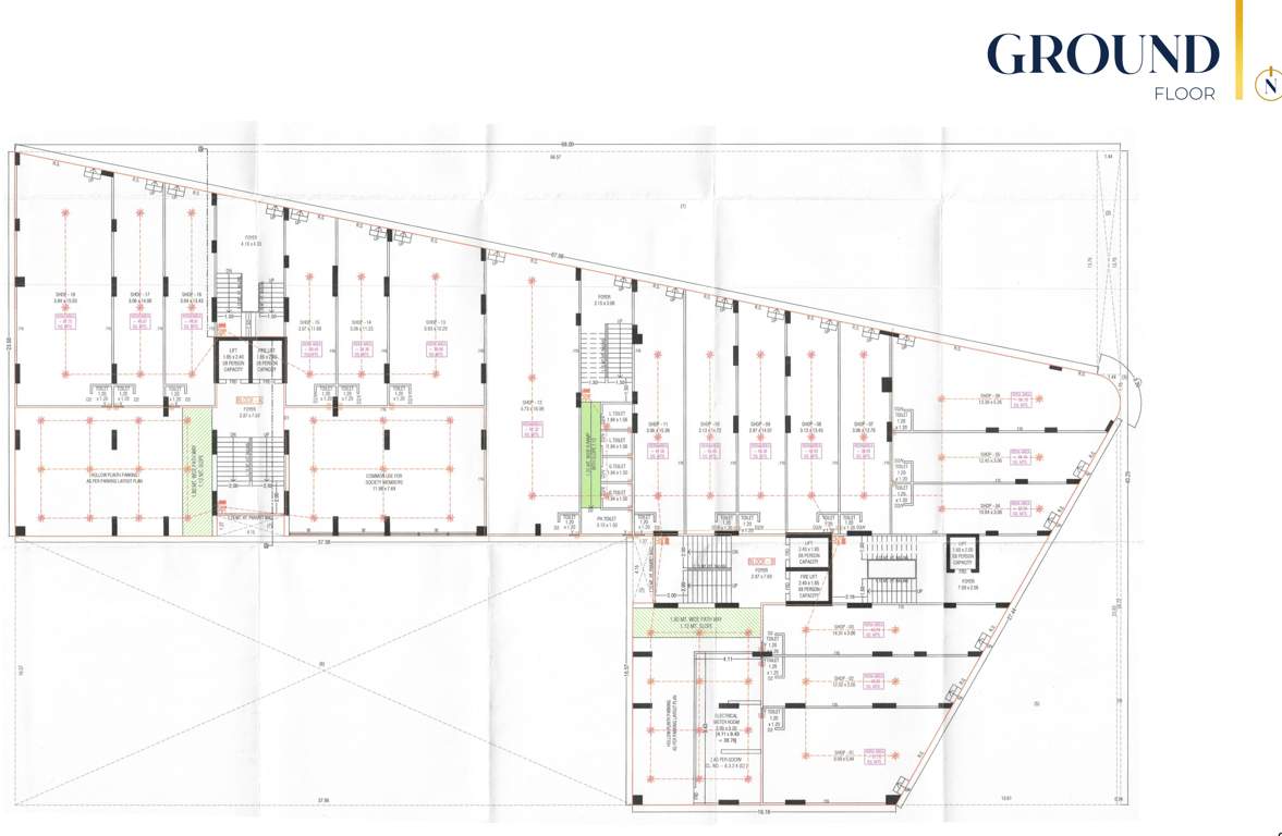  fortune 94 Block B Cluster Plan for ground Floor