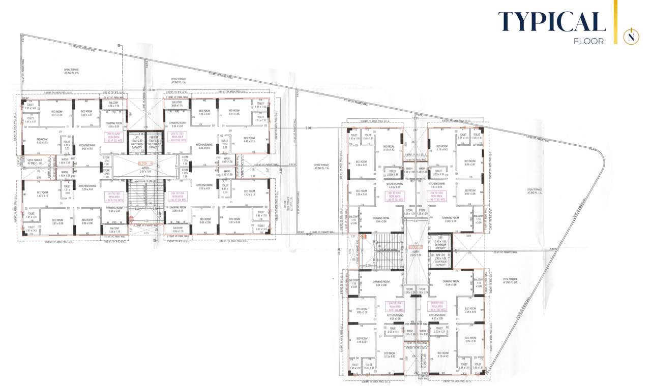  fortune 94 Block B Cluster Plan from 2nd to 12th Floor
