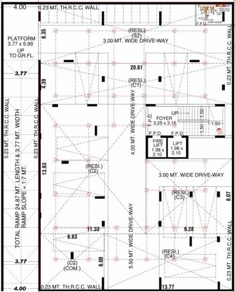  ganga35 Block A Cluster Plan Basement