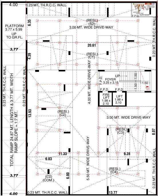  ganga35 Block A Cluster Plan Basement
