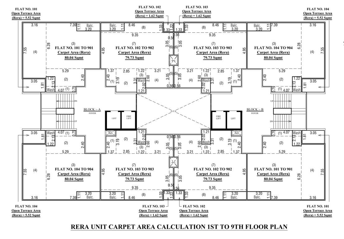 reva 80 Tower A Cluster Plan