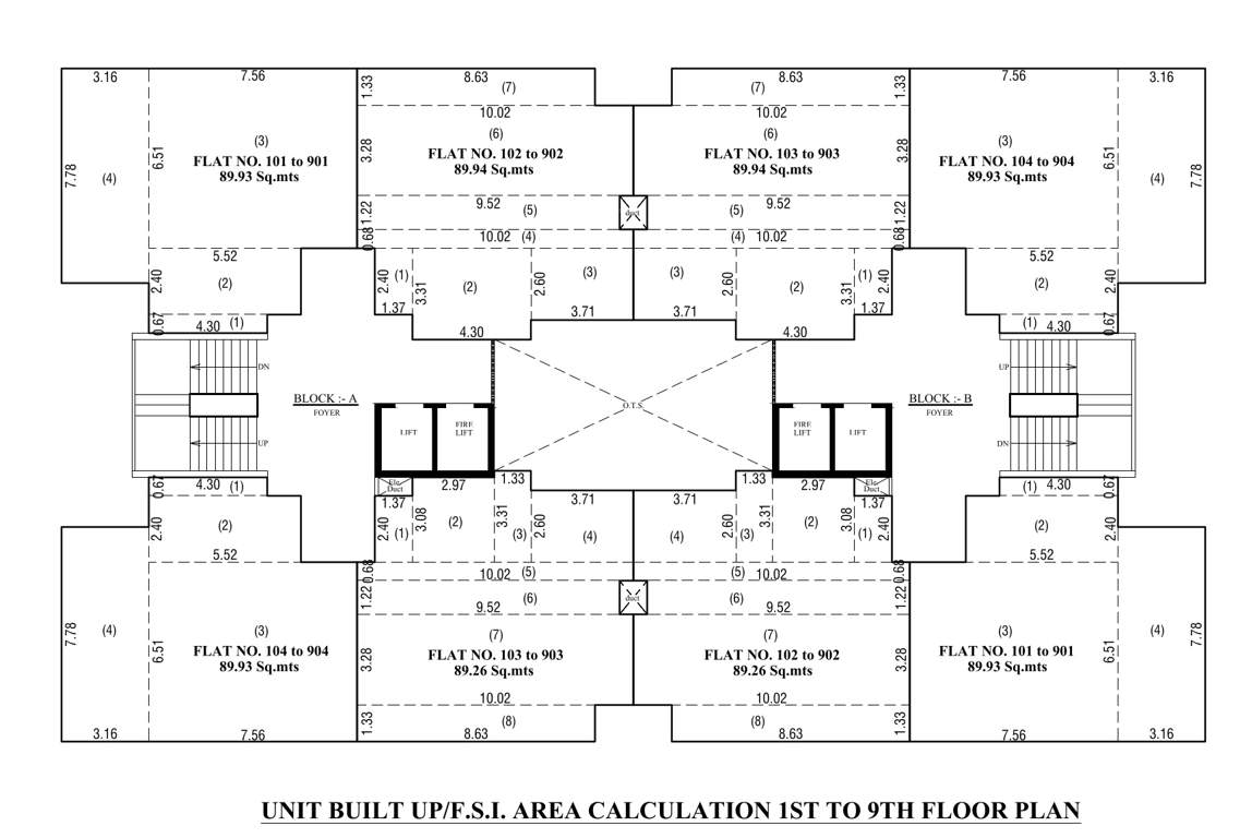  reva 80 Tower B Cluster Plan for 9th Floor
