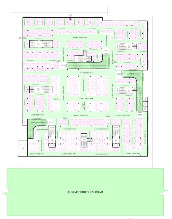  gokuldham parisar A Cluster Plan for basment Floor