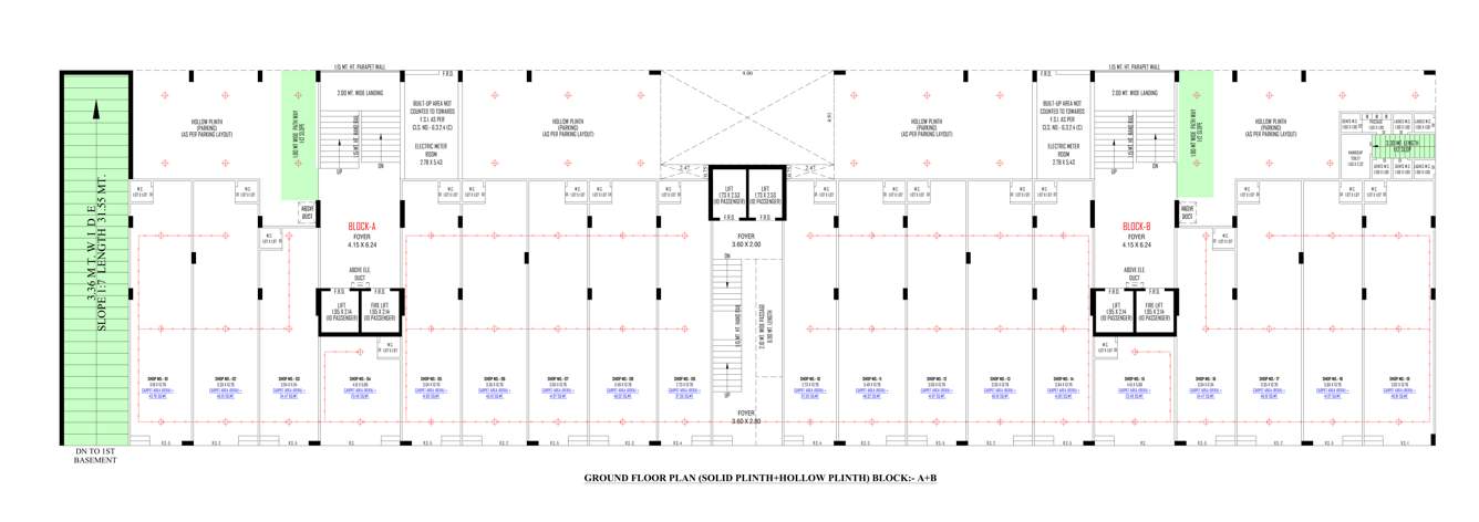  gokuldham parisar B Cluster Plan for ground Floor