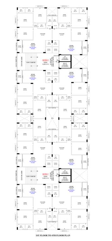  gokuldham parisar C Cluster Plan from 1st to 4th Floor